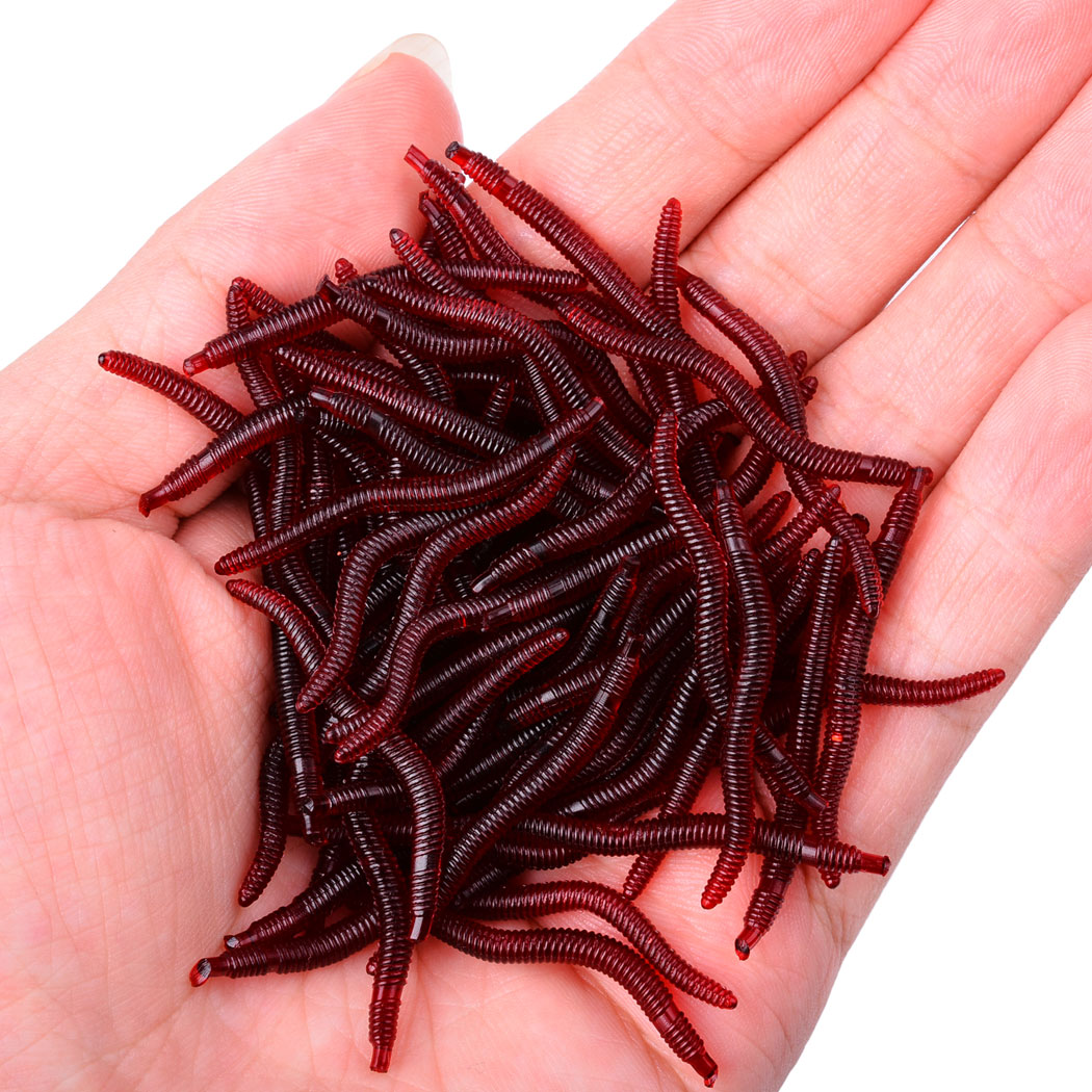 50pcs Lifelike Red Worm Soft L - Aglaonema Red incelemesi ve fiyatı