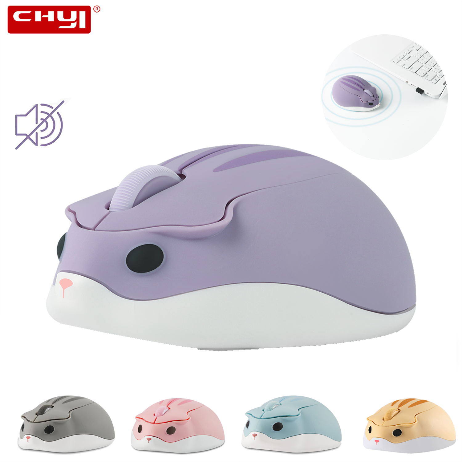 2.4G Wireless Mouse Purple Ham - Tradescantia Purple incelemesi ve fiyatı