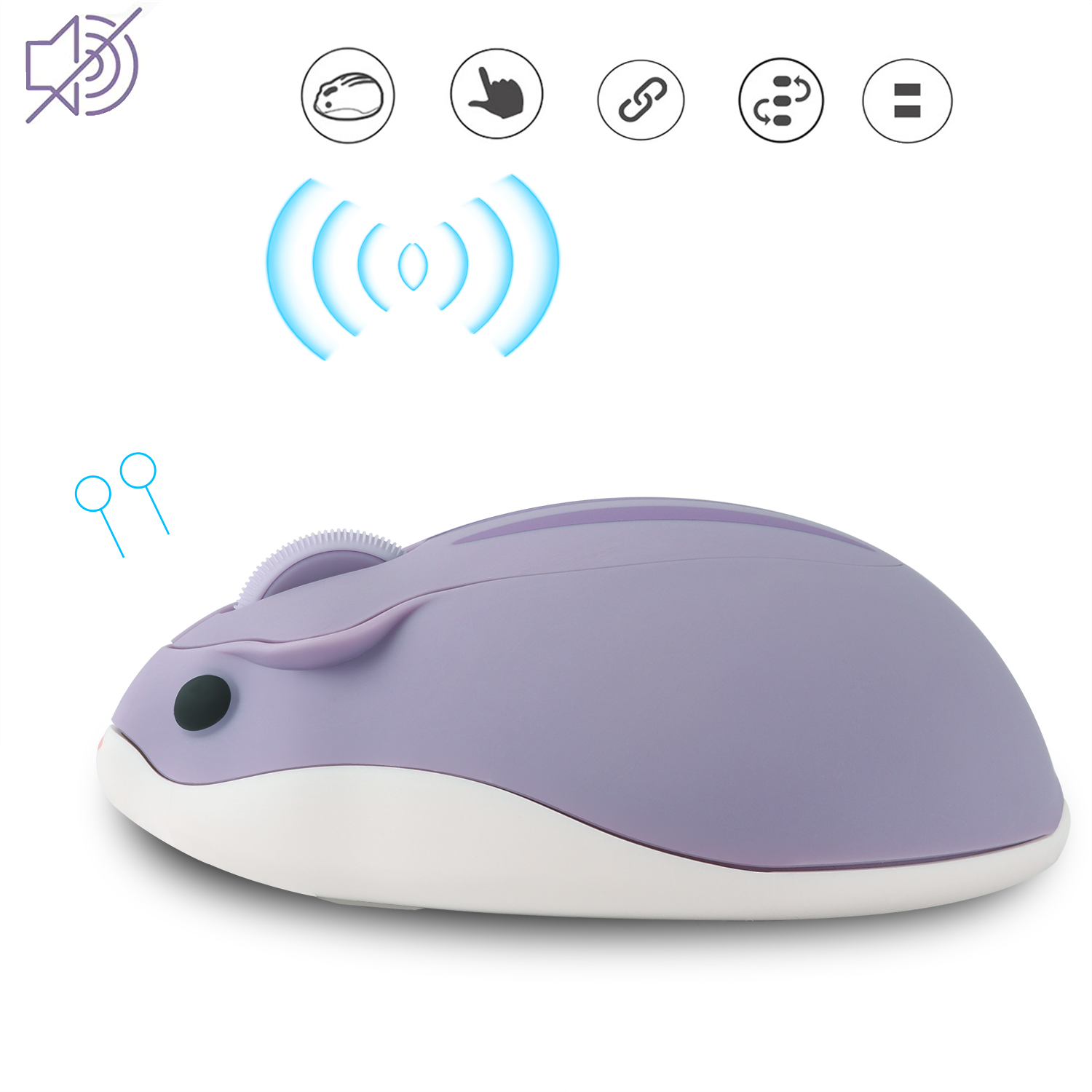 2.4G Wireless Mouse Purple Ham - Tradescantia Purple incelemesi ve fiyatı