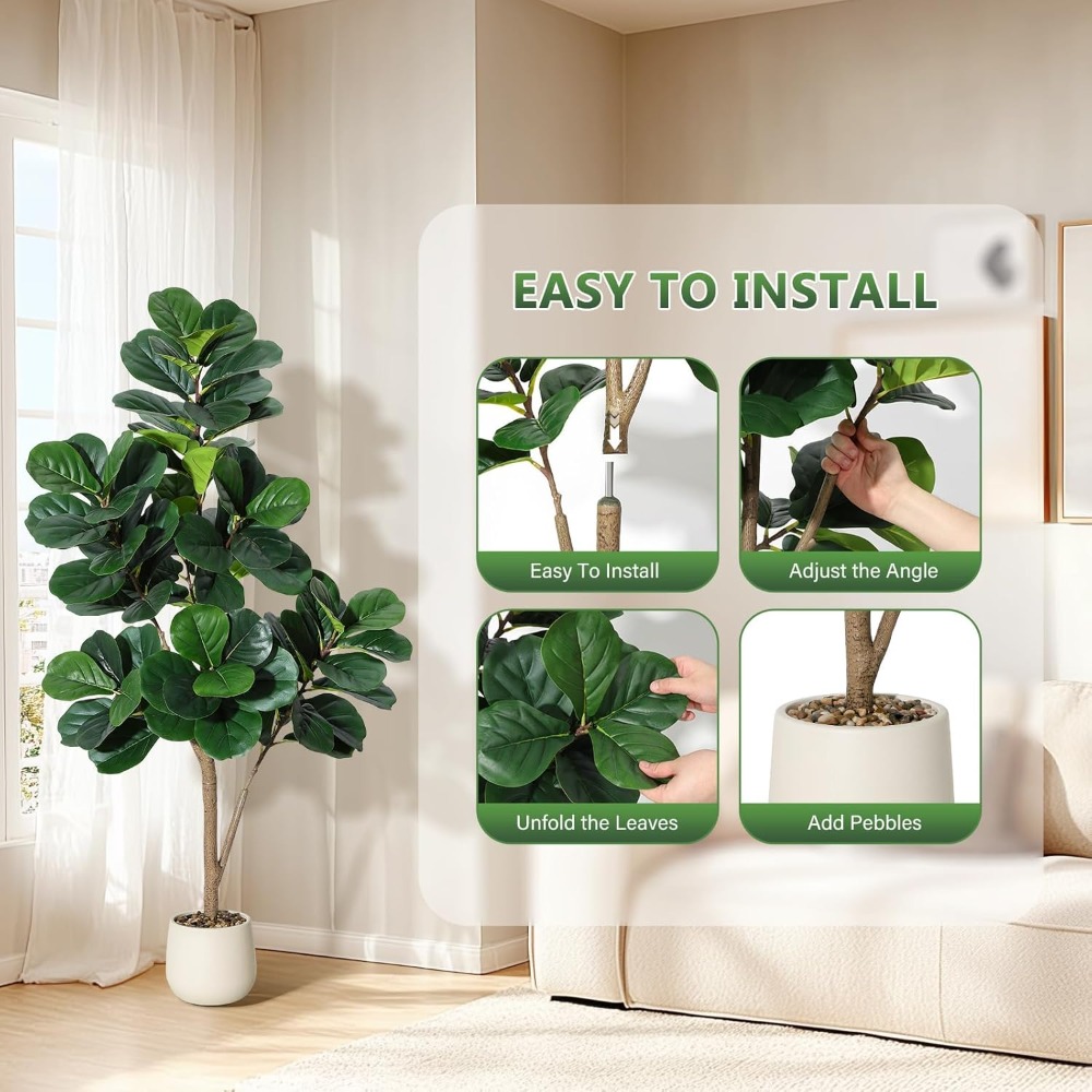 Lifelike Artificial Fiddle Lea - Ficus Lyrata Tree incelemesi ve fiyatı