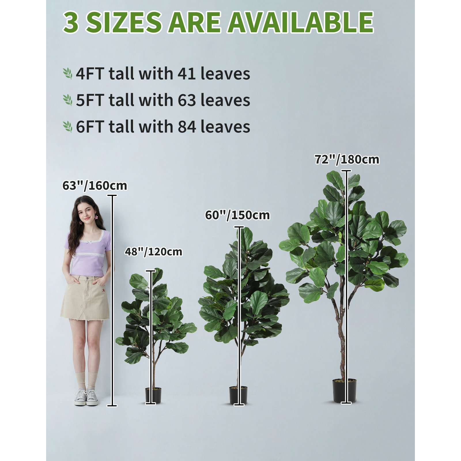 Artificial Fiddle Leaf Fig Tre - Ficus Lyrata Tree incelemesi ve fiyatı