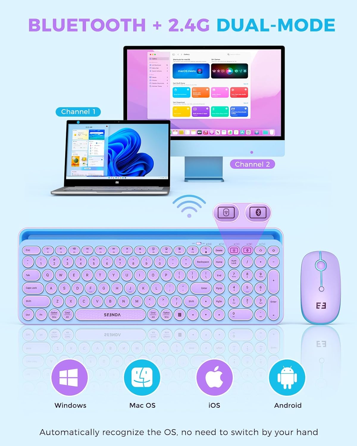 Wireless Keyboard and Mouse Co - Tradescantia Purple incelemesi ve fiyatı