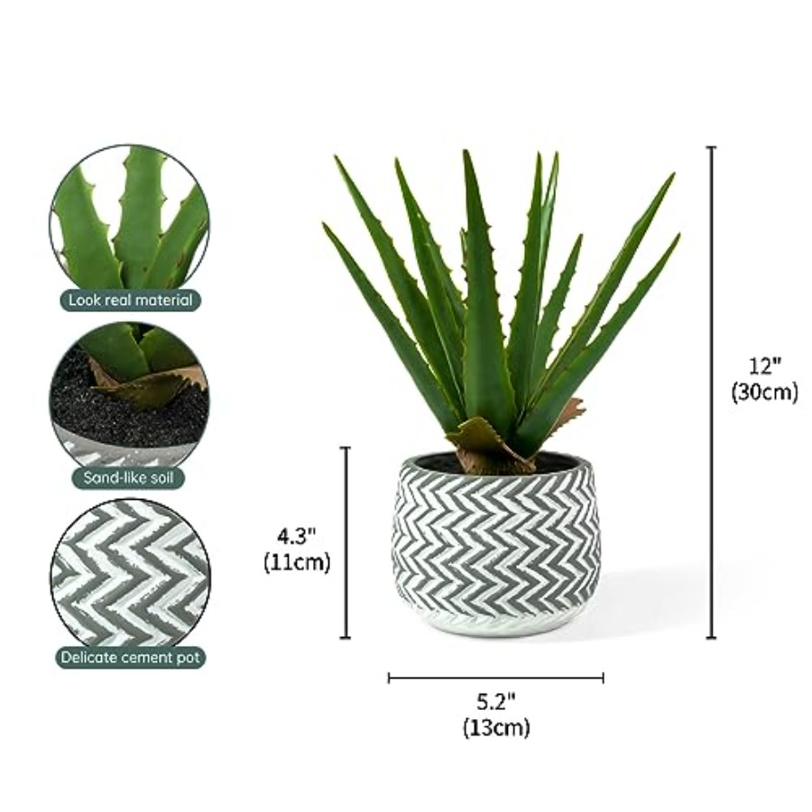 12 Artificial Aloe Vera Potted - Aloe Vera Pot incelemesi ve fiyatı