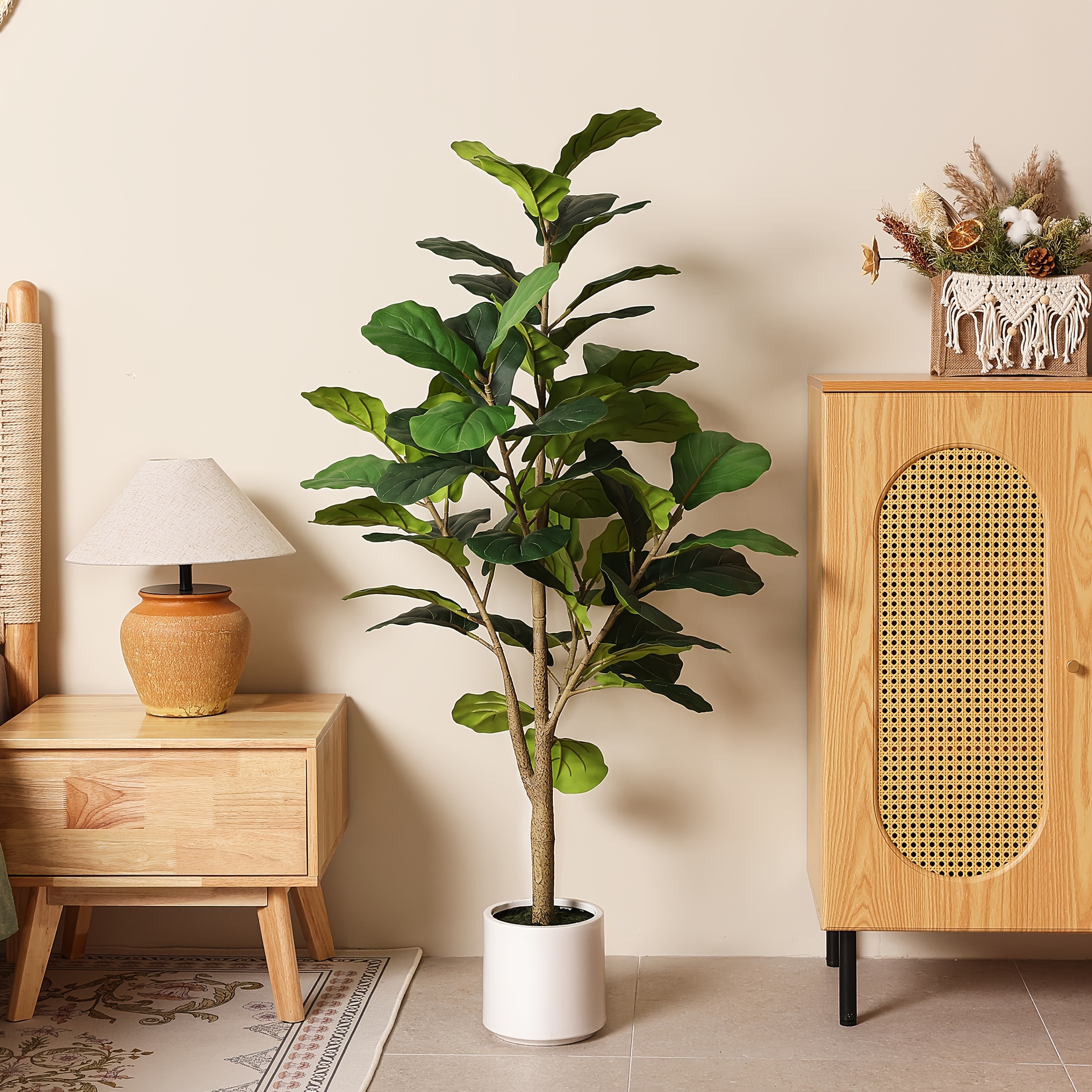 4.5ft Realistic Artificial Fid - Ficus Lyrata Tree incelemesi ve fiyatı