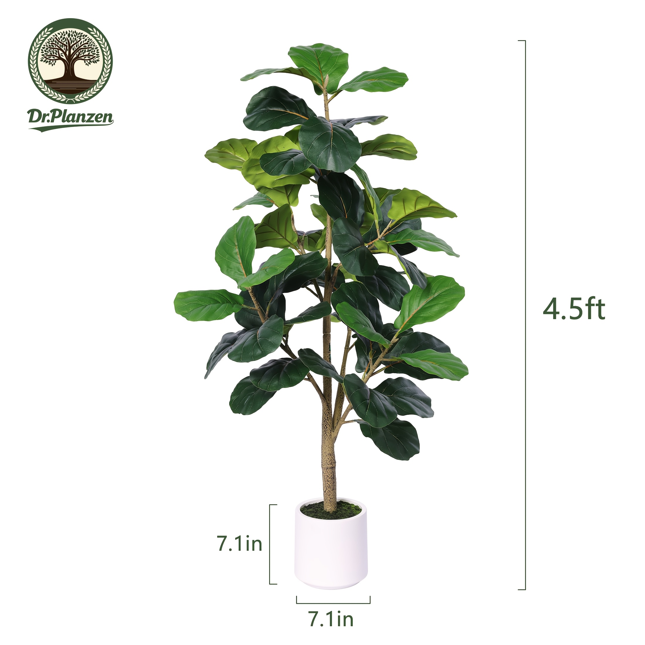4.5ft Realistic Artificial Fid - Ficus Lyrata Tree incelemesi ve fiyatı