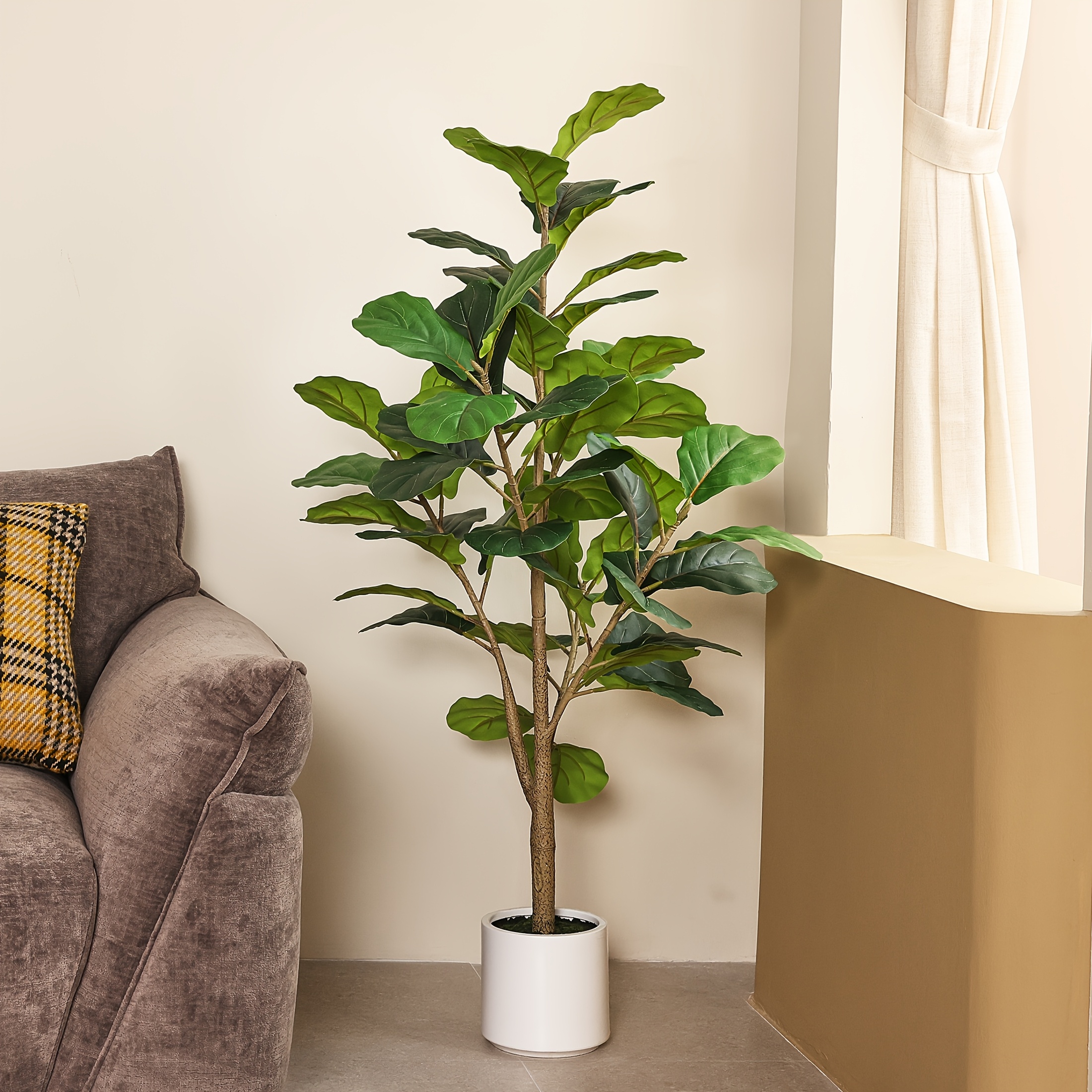 4.5ft Realistic Artificial Fid - Ficus Lyrata Tree incelemesi ve fiyatı
