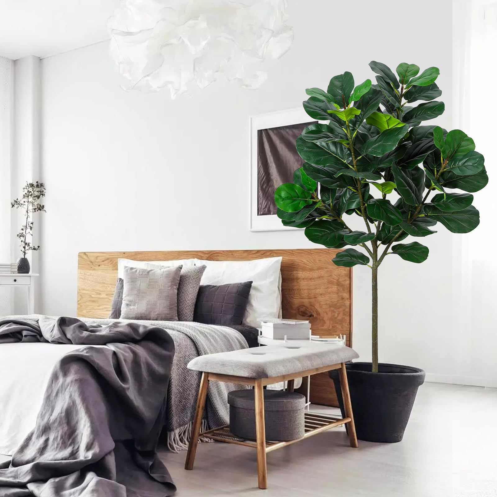 GlowSol 5.2 Ft Artificial Fidd - Ficus Lyrata Tree incelemesi ve fiyatı