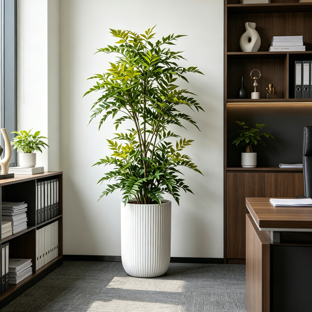73-135cm Artificial Nandina Pl - Ficus Lyrata Tree incelemesi ve fiyatı