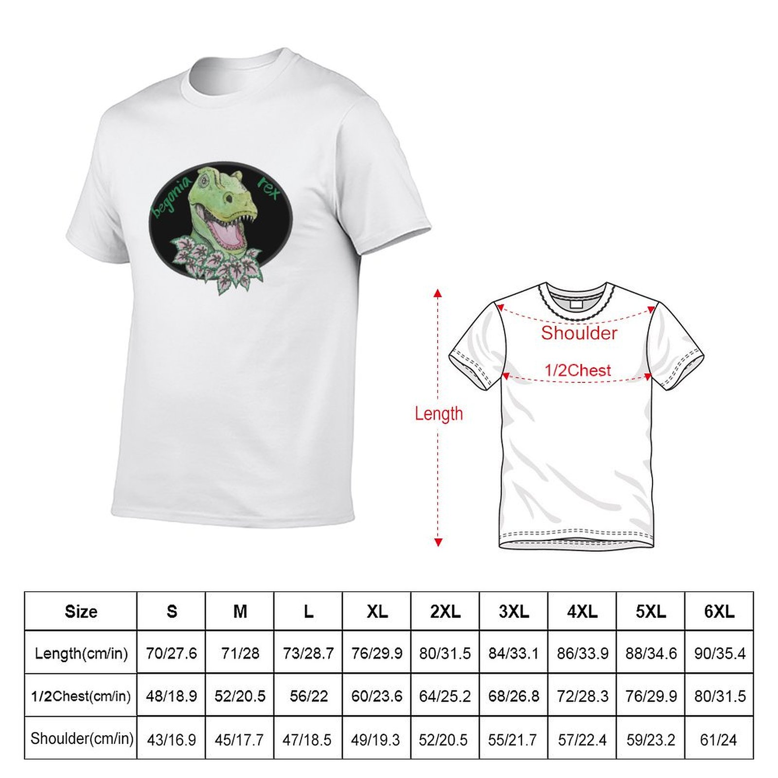 T rex begonia T-Shirt cotton t - Begonia Rex incelemesi ve fiyatı