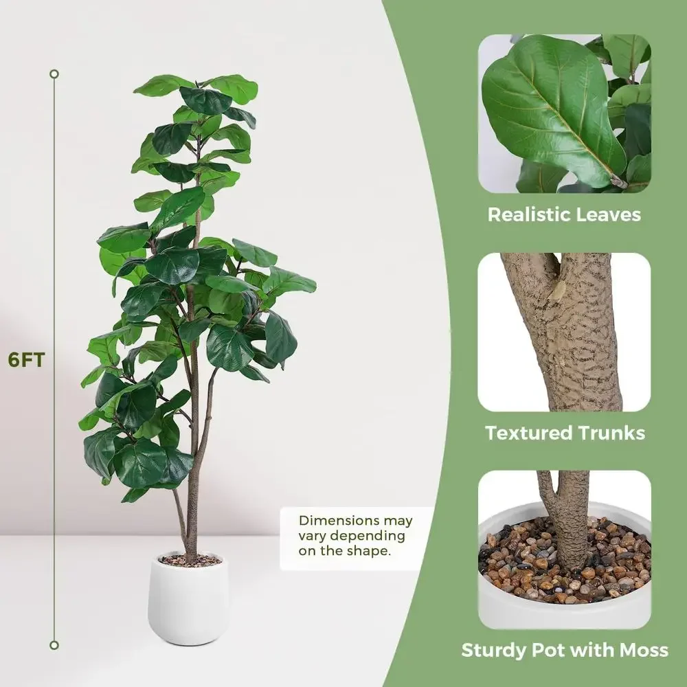 Artificial Large Ficus Lyrata  - Ficus Lyrata Tree incelemesi ve fiyatı